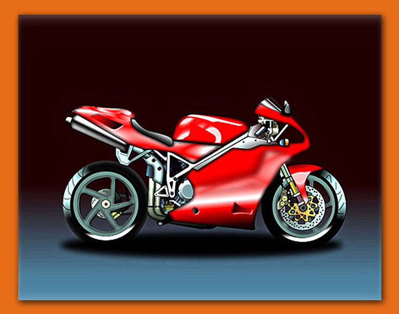 Illustration af motorcykel
